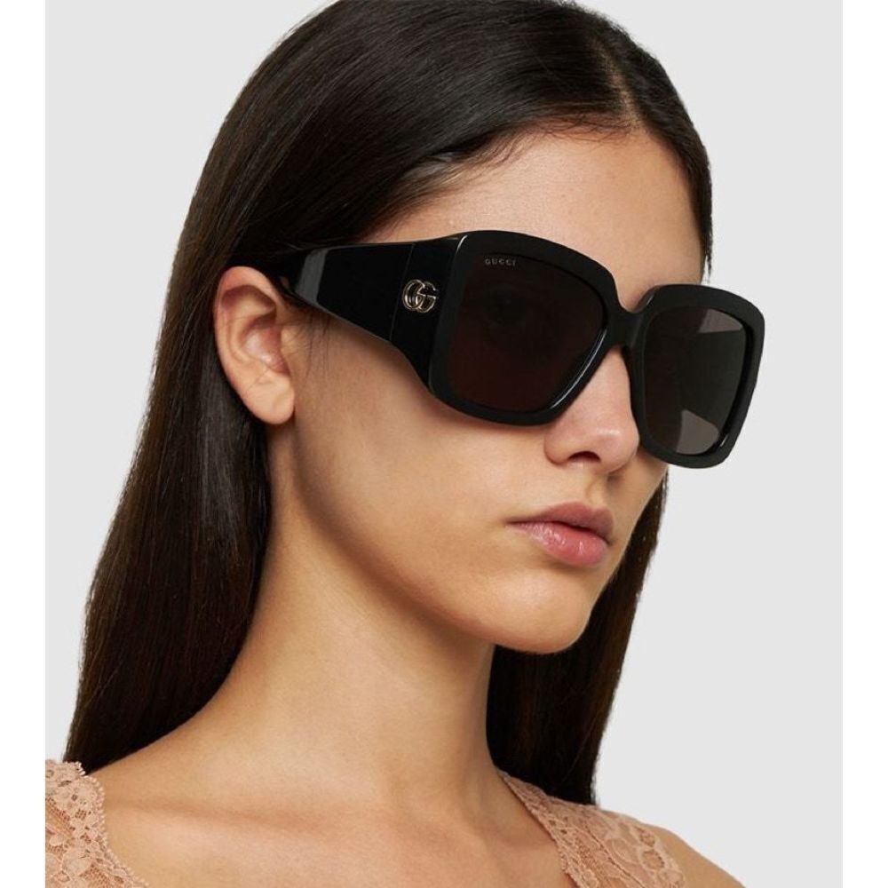 NWT Gucci GG1402S-001 Black Oversized 55mm Sunglasses